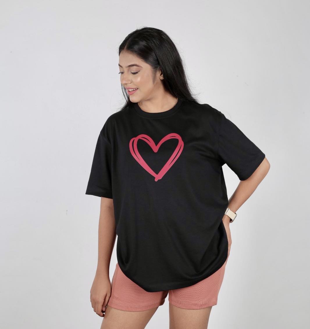 Heartfelt love Over Size Tee