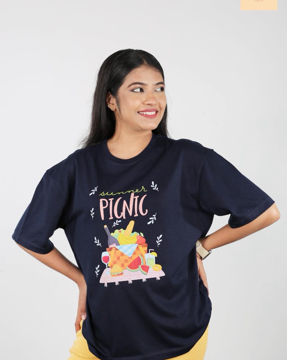 Summer Picnic Unisex Oversized Tee