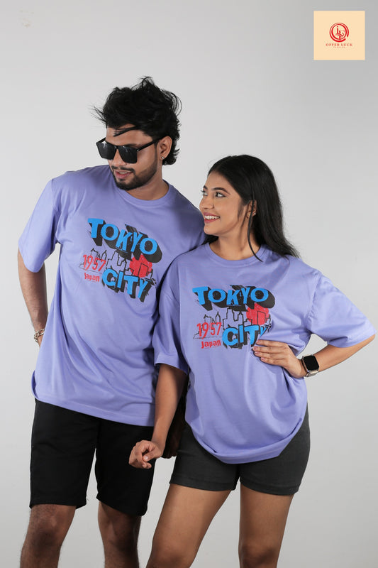 Tokyo City Unisex Oversized Tee