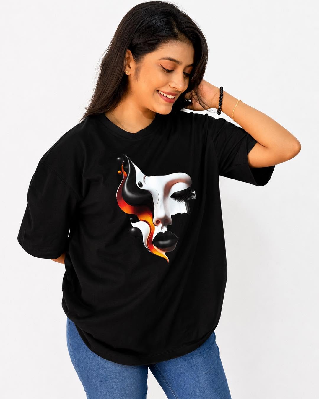 Midnight Muse Graphic Oversize Tee