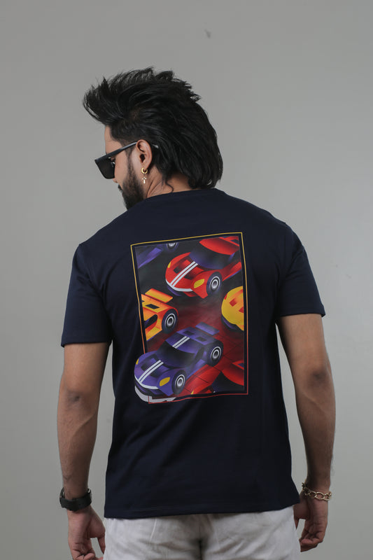Men’s Graphic Car Print T-Shirt
