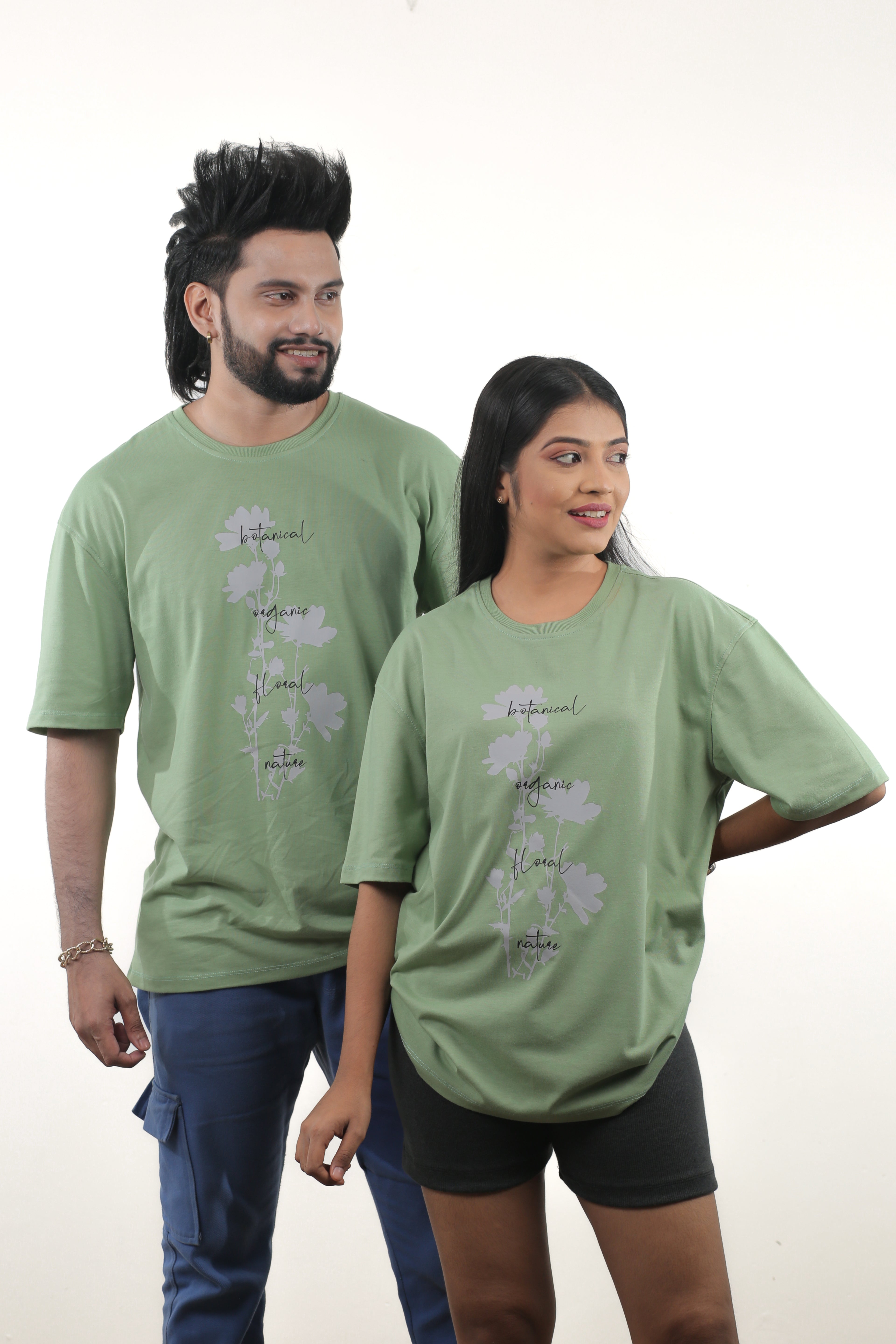 Botanical Plant Unisex Oversize Tee