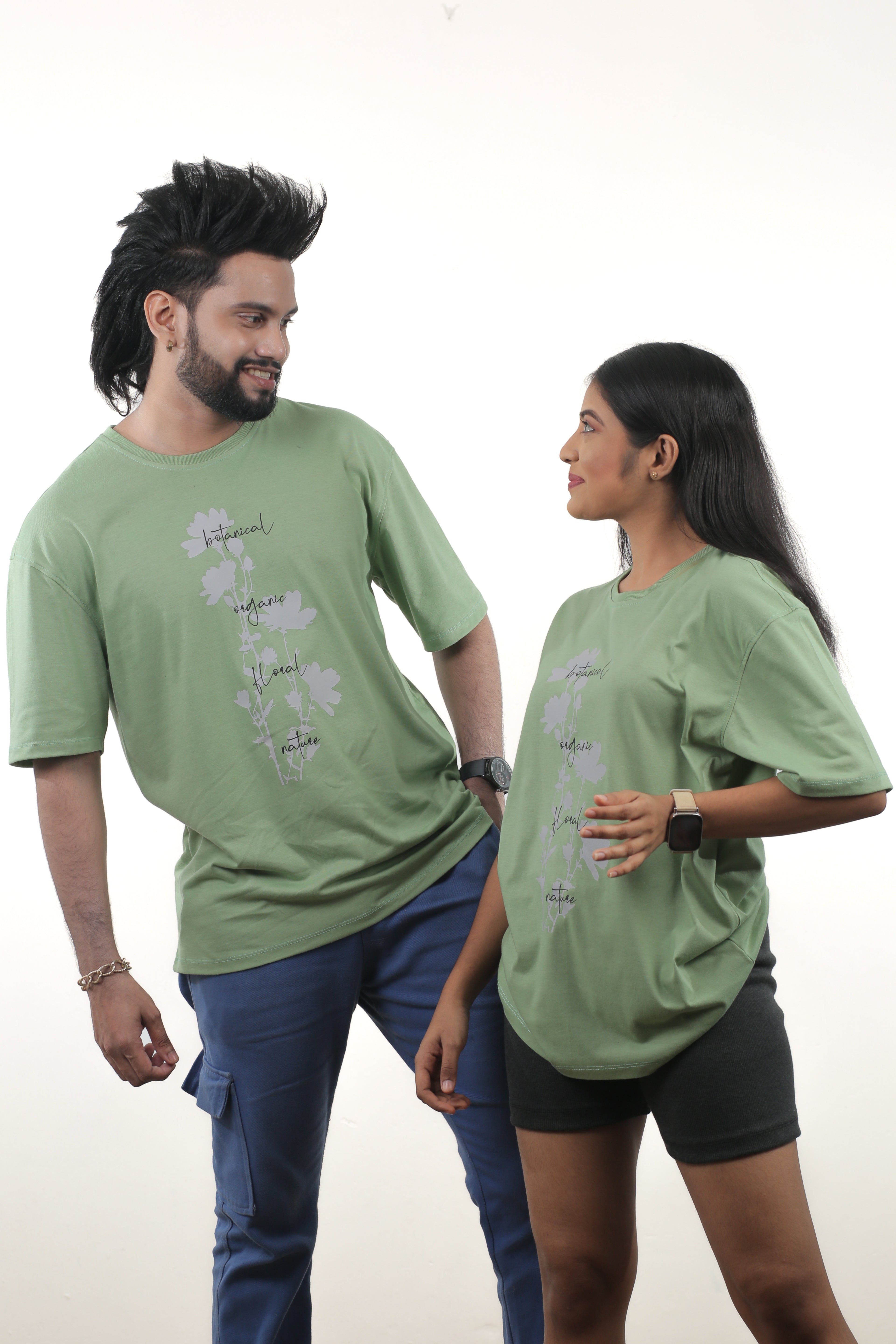 Botanical Plant Unisex Oversize Tee