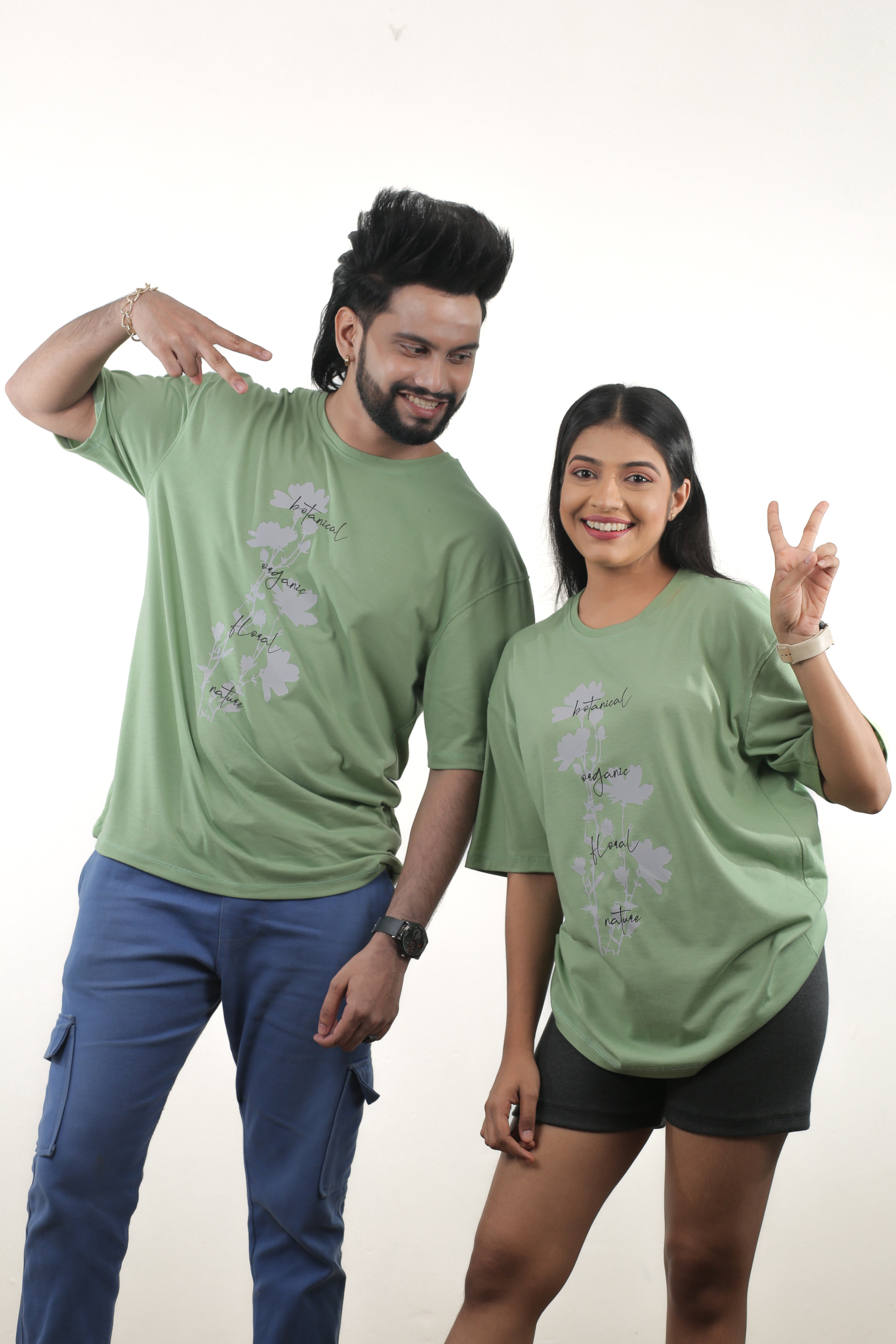 Botanical Plant Unisex Oversize Tee