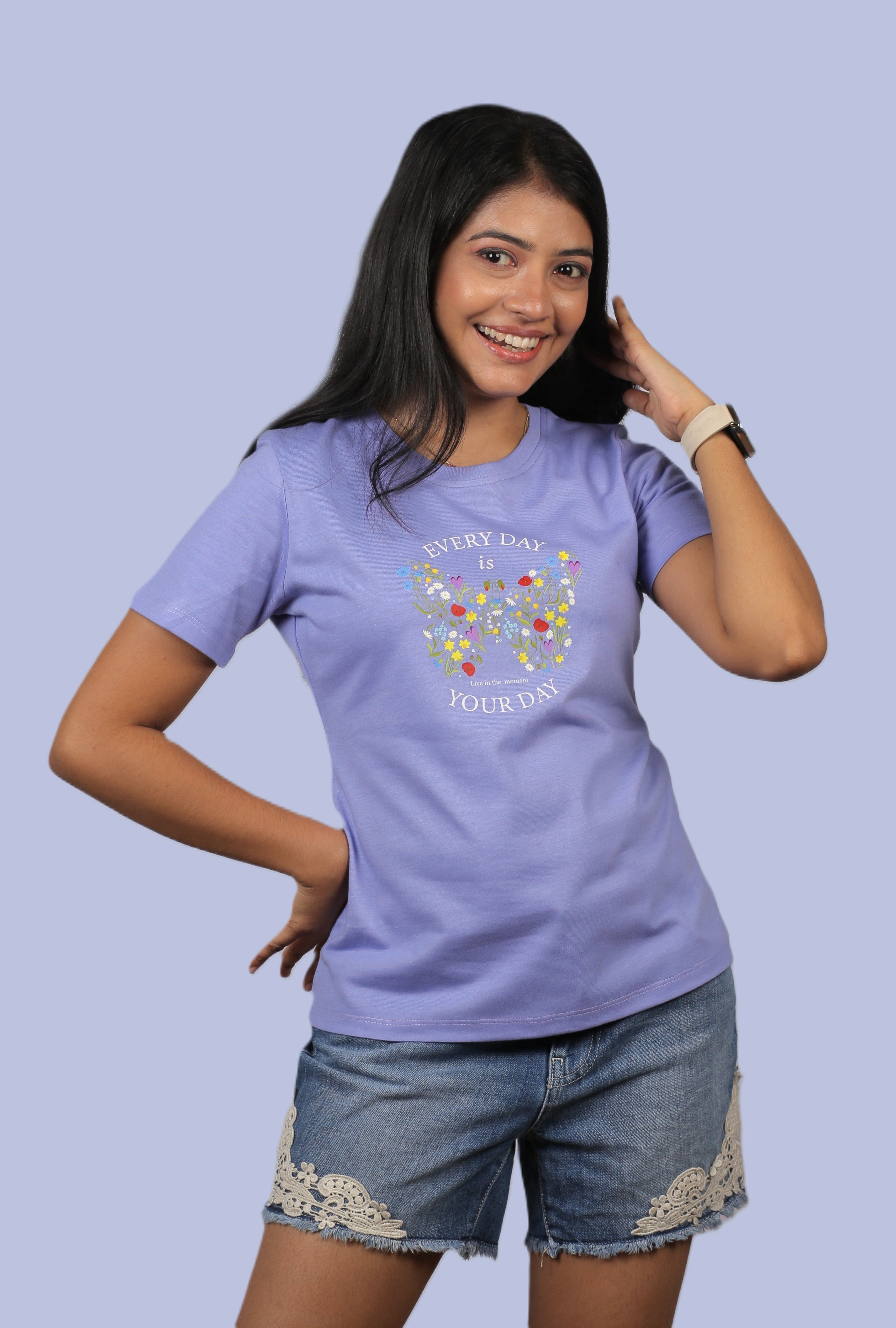 Everyday Floral Graphic Ladies Tee