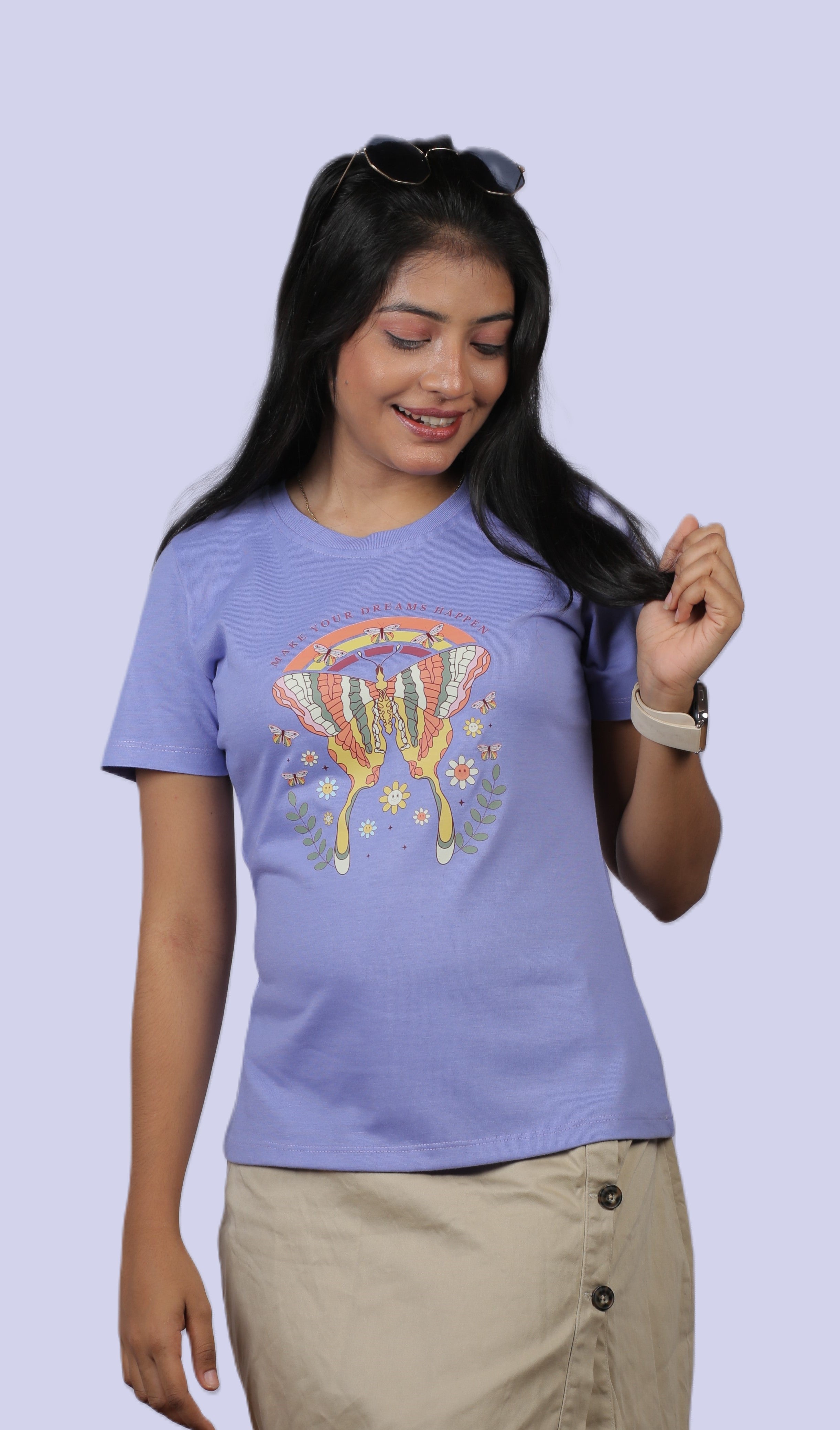 Dream Butterfly Graphic Ladies Tee