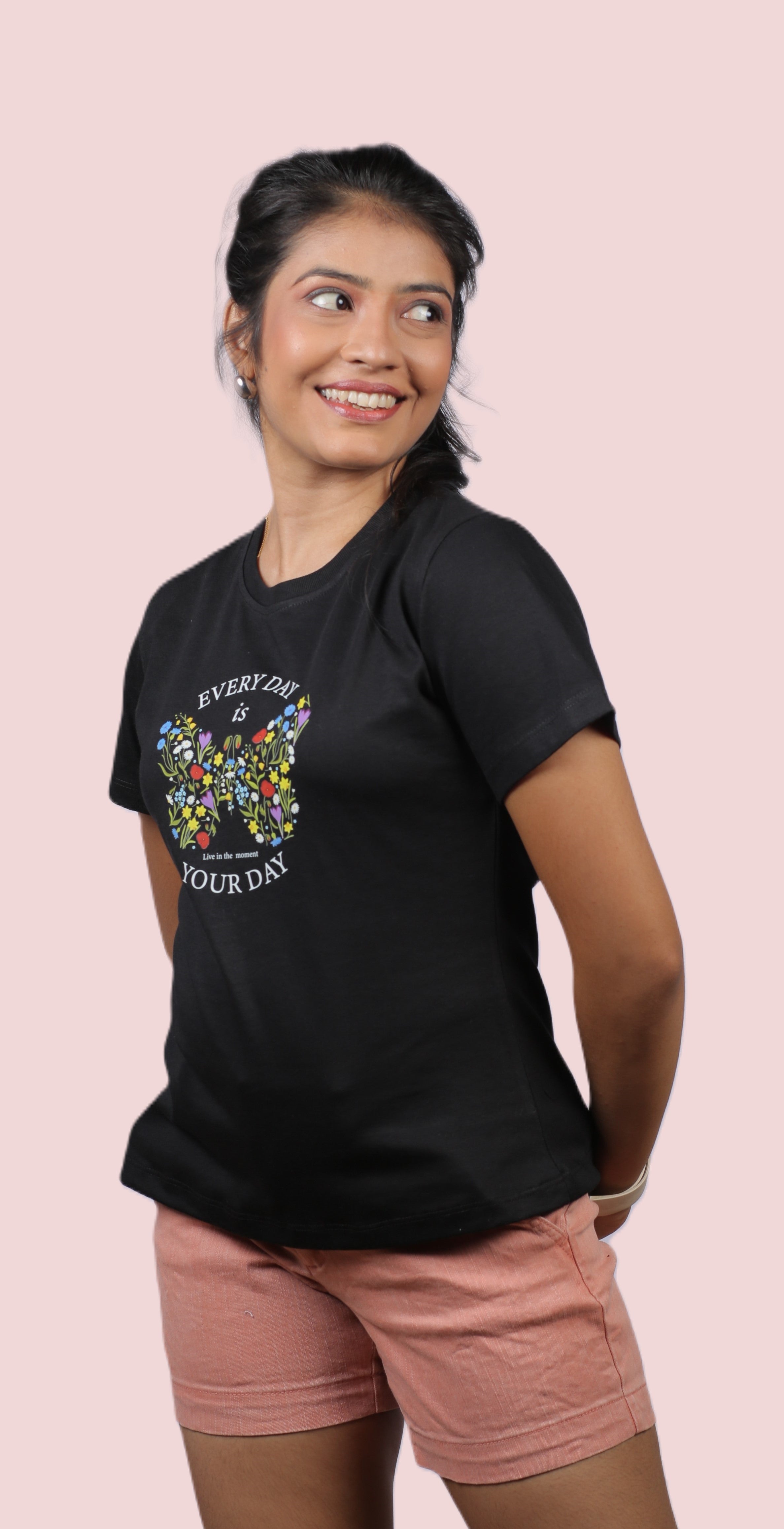 Everyday Floral Graphic Ladies Tee