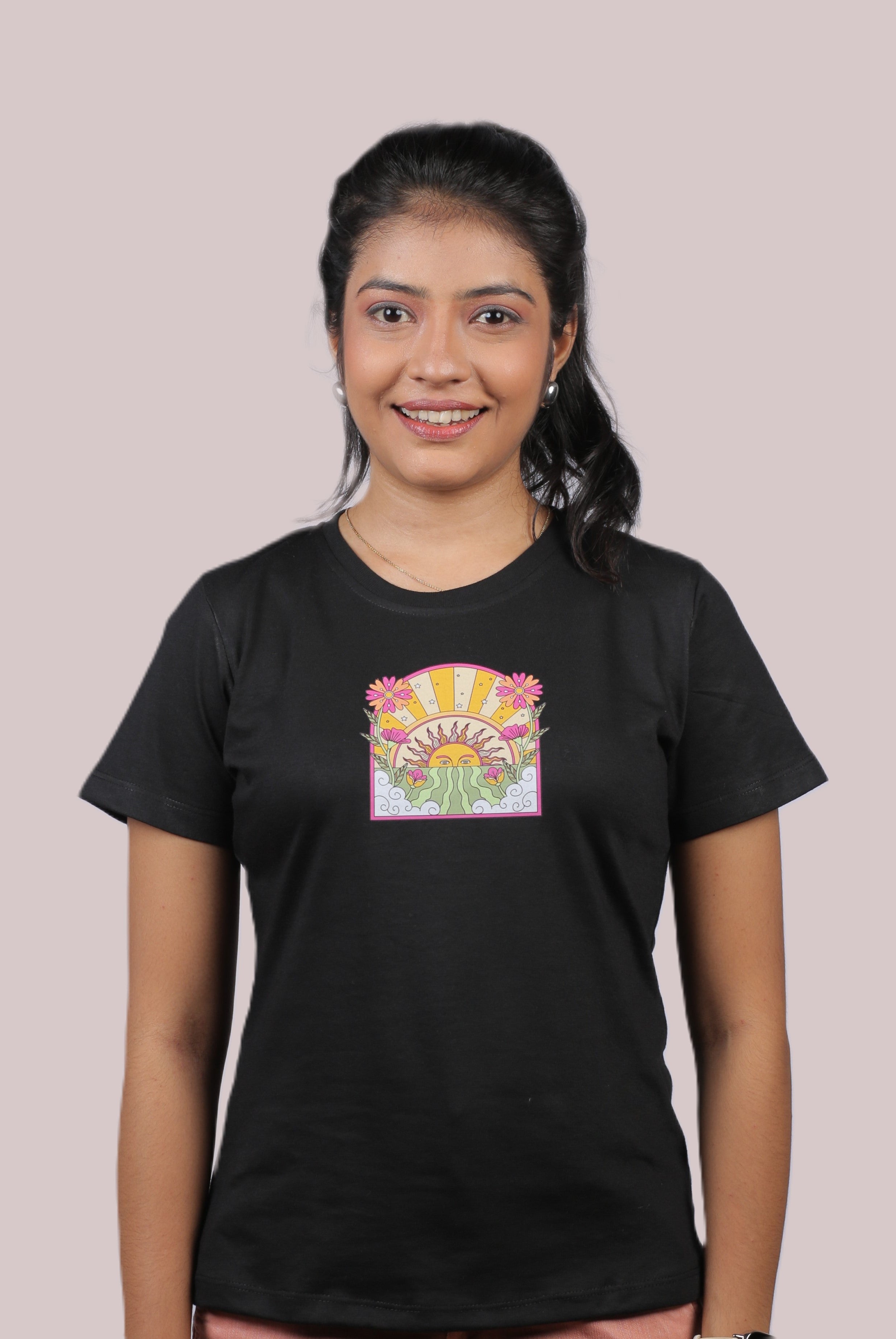 Sunrise Bloom Graphic Ladies Tee