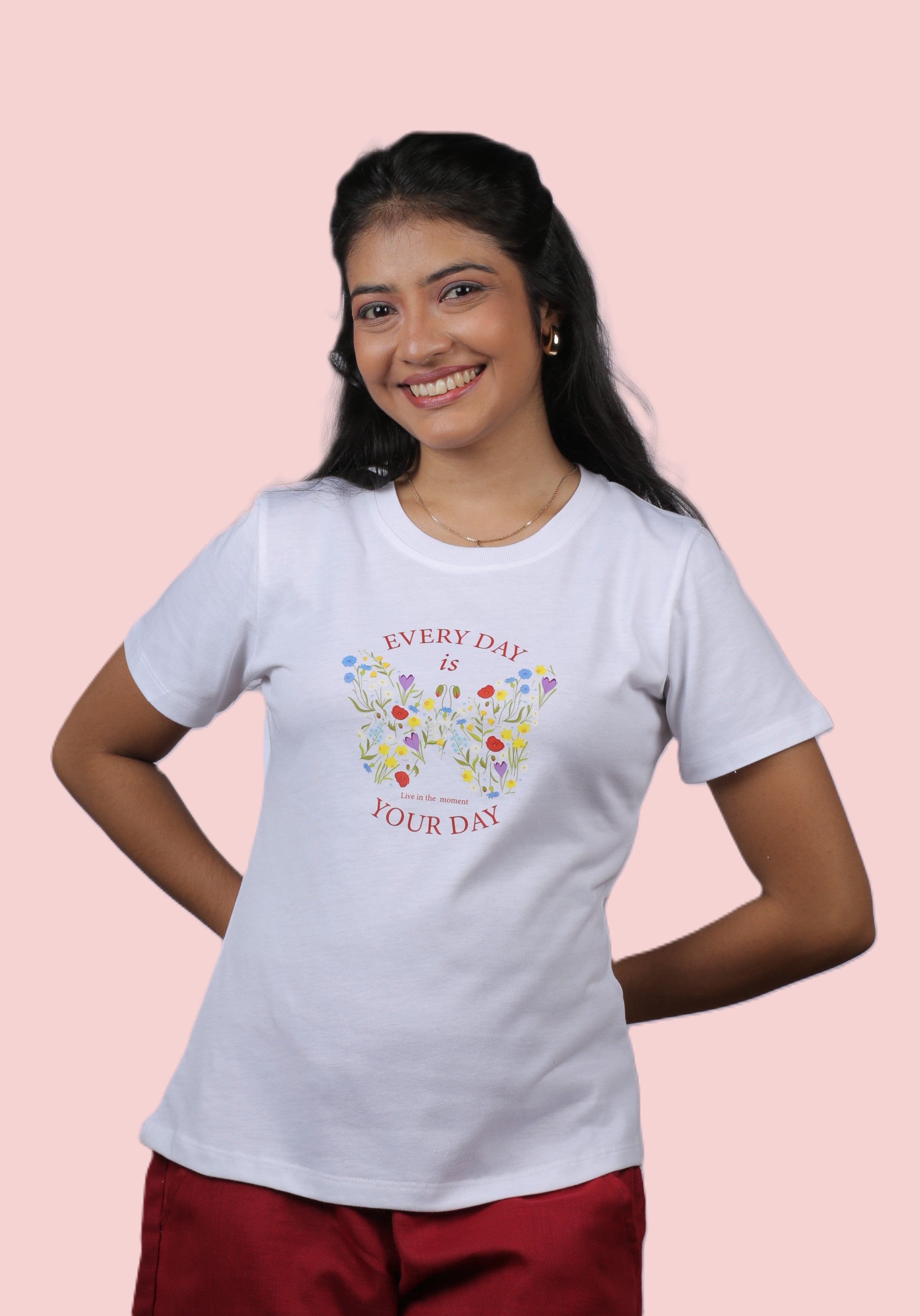 Everyday Floral Graphic Ladies Tee