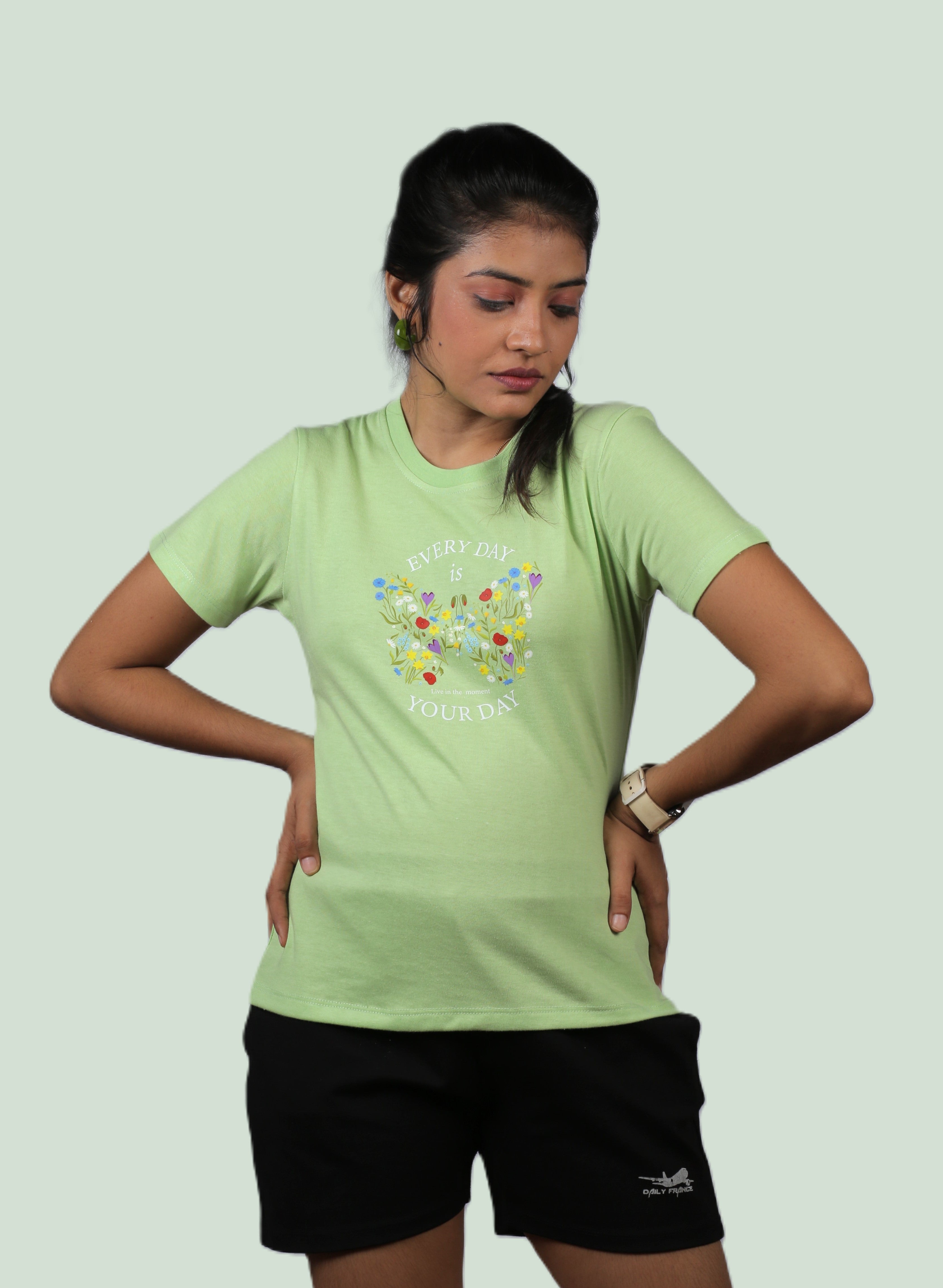 Everyday Floral Graphic Ladies Tee