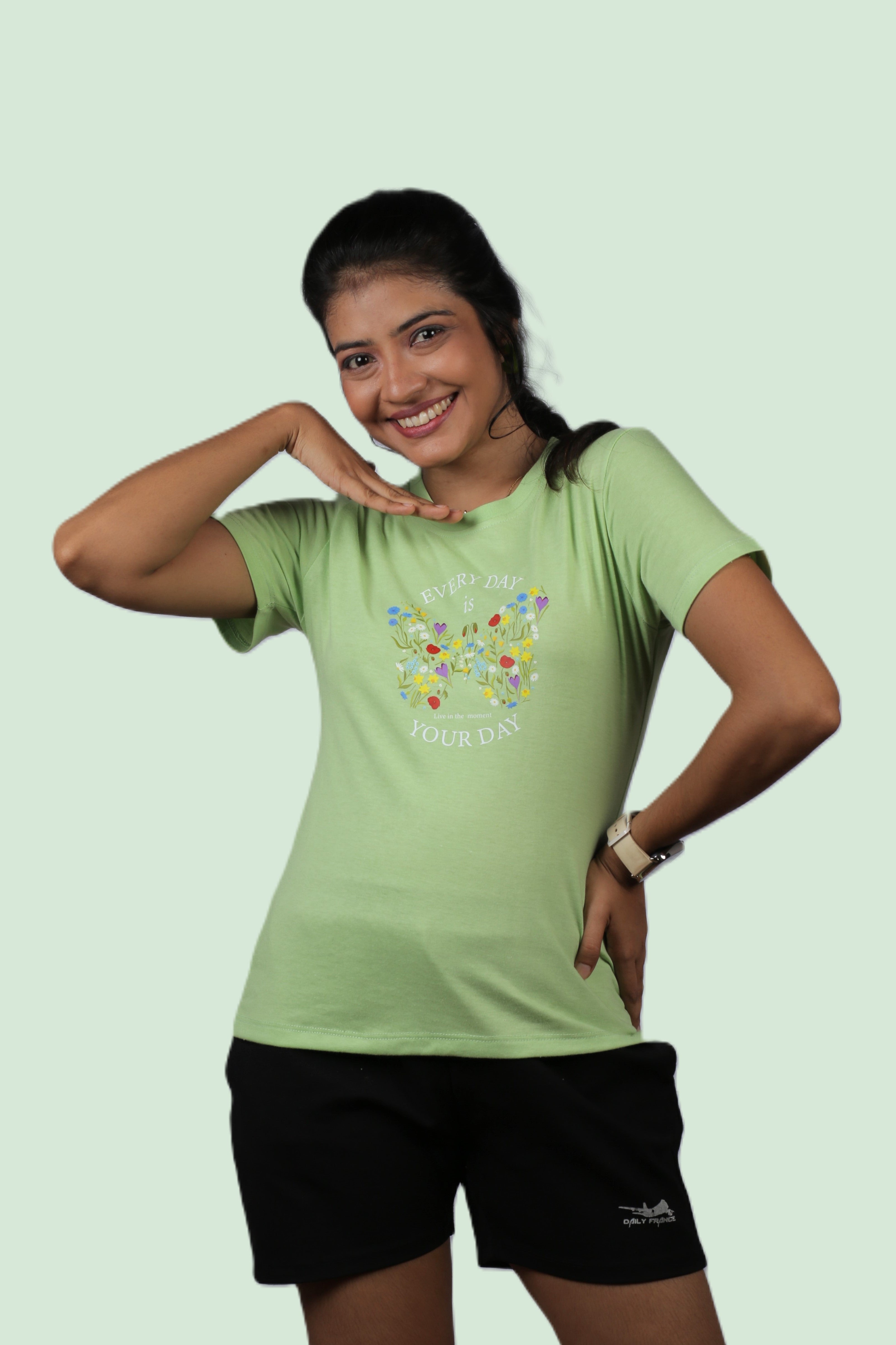 Everyday Floral Graphic Ladies Tee