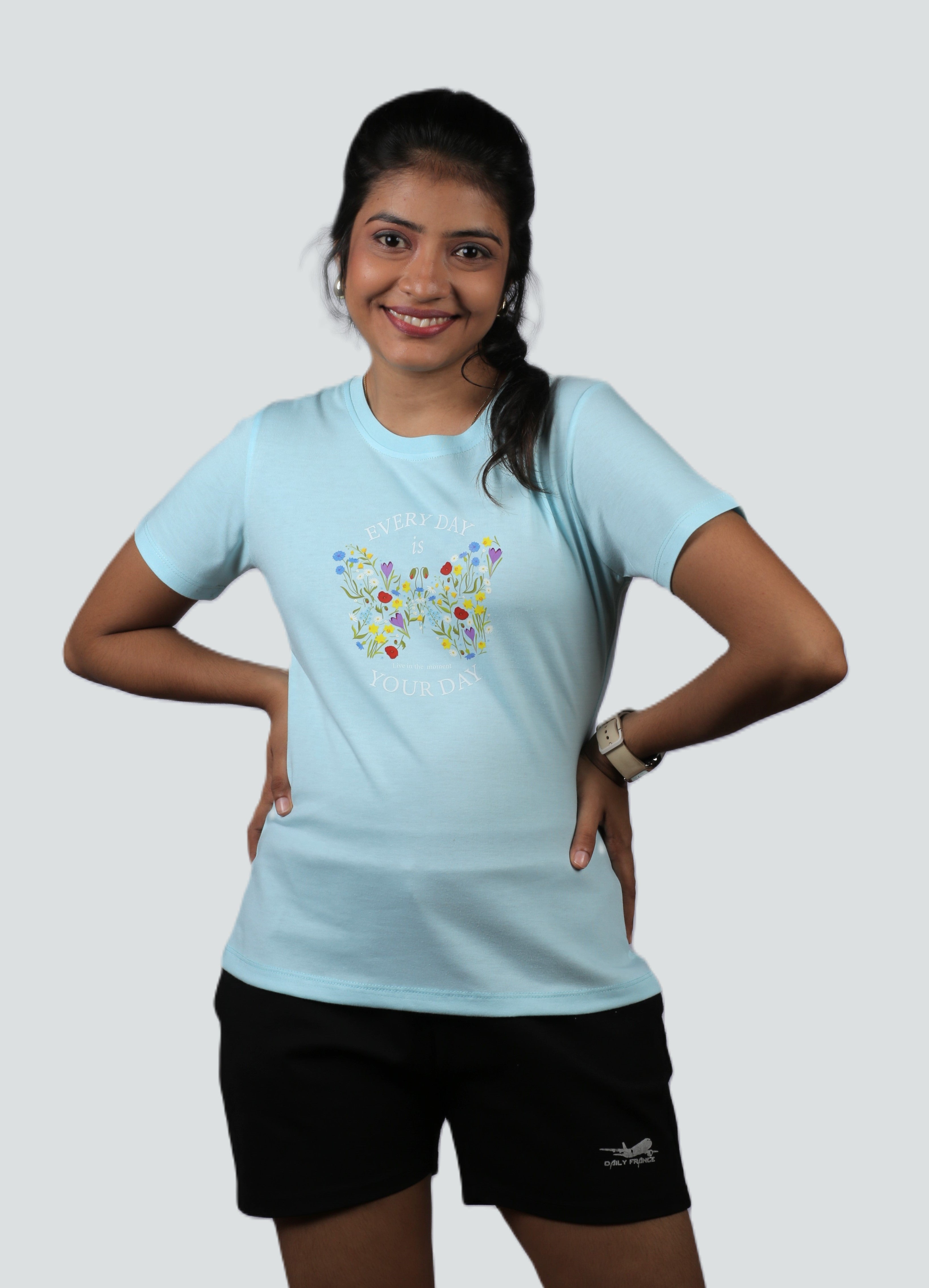 Everyday Floral Graphic Ladies Tee