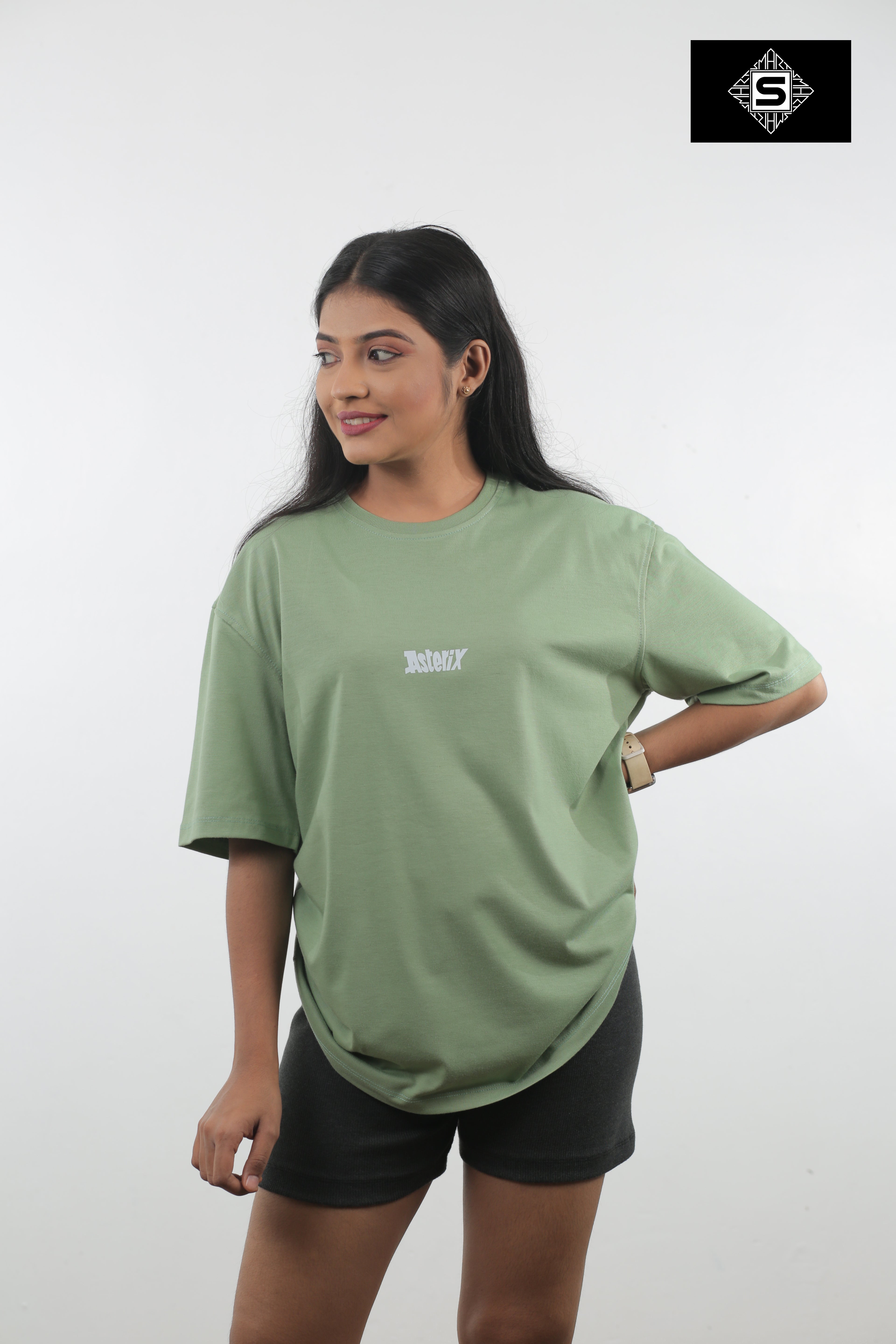 Unisex oversized asterix cartoon tee