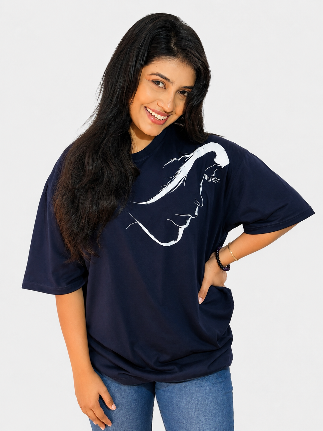Shadow Face Unisex Oversized Tee