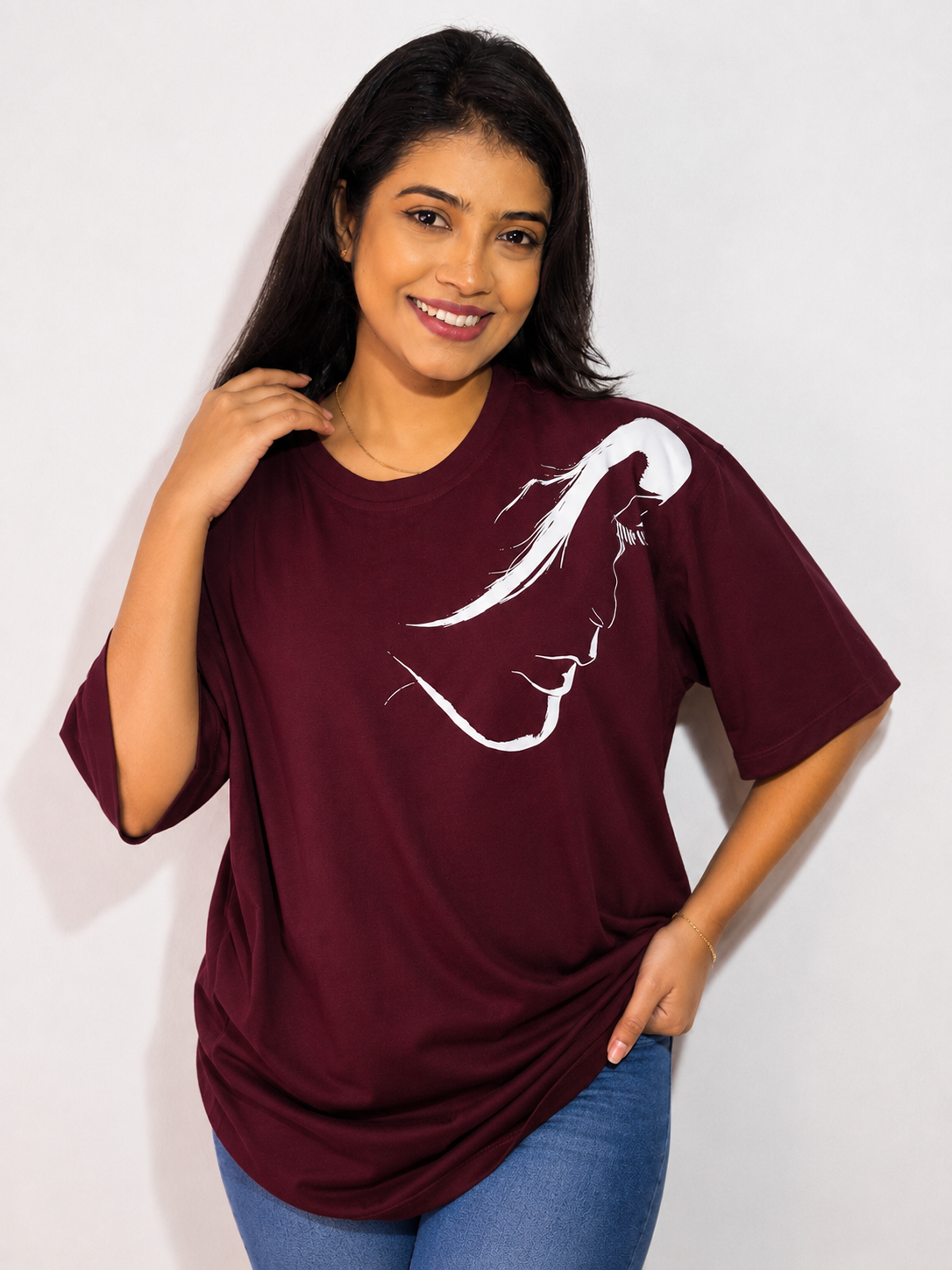Shadow Face Unisex Oversized Tee