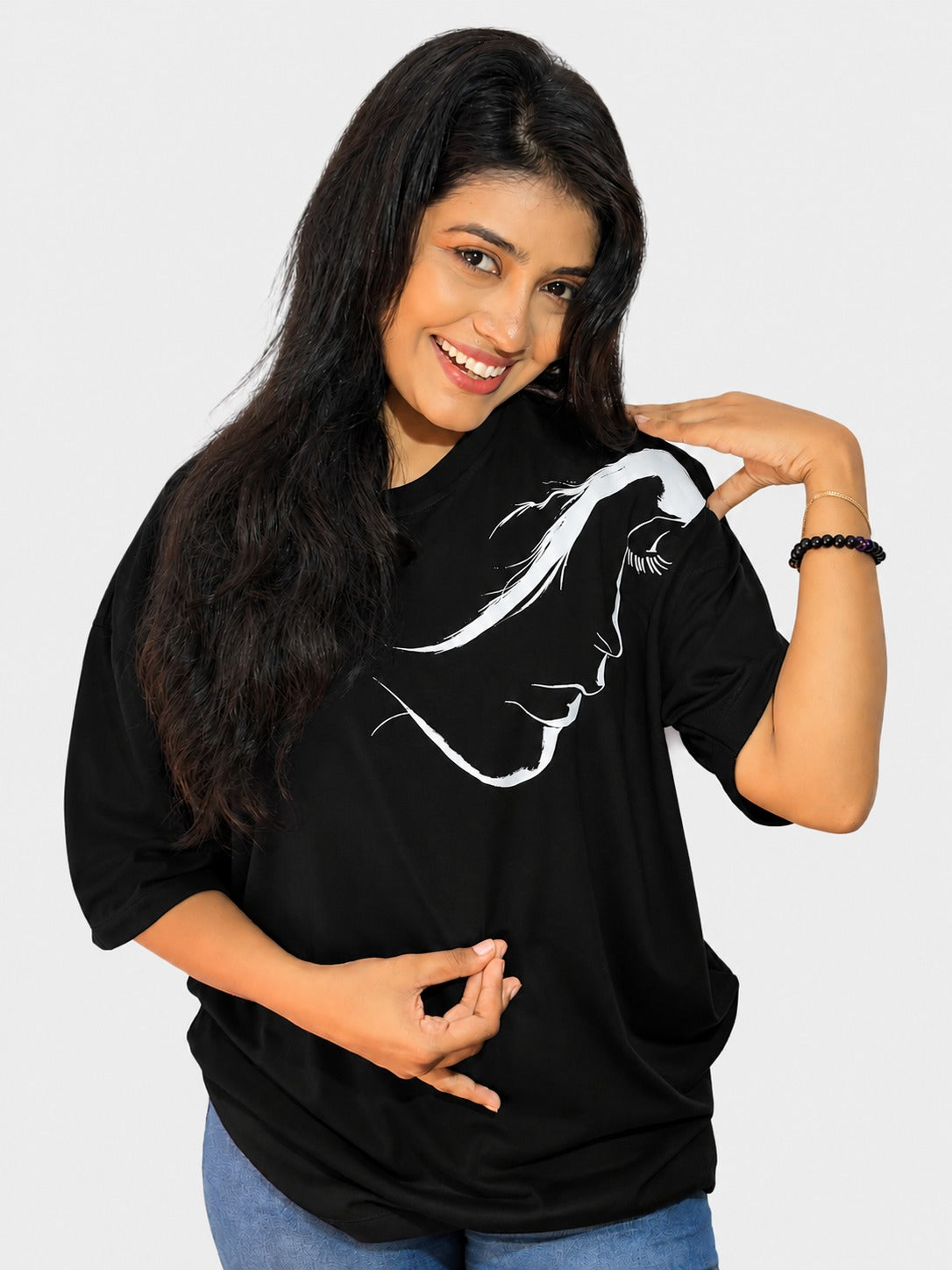 Shadow Face Unisex Oversized Tee