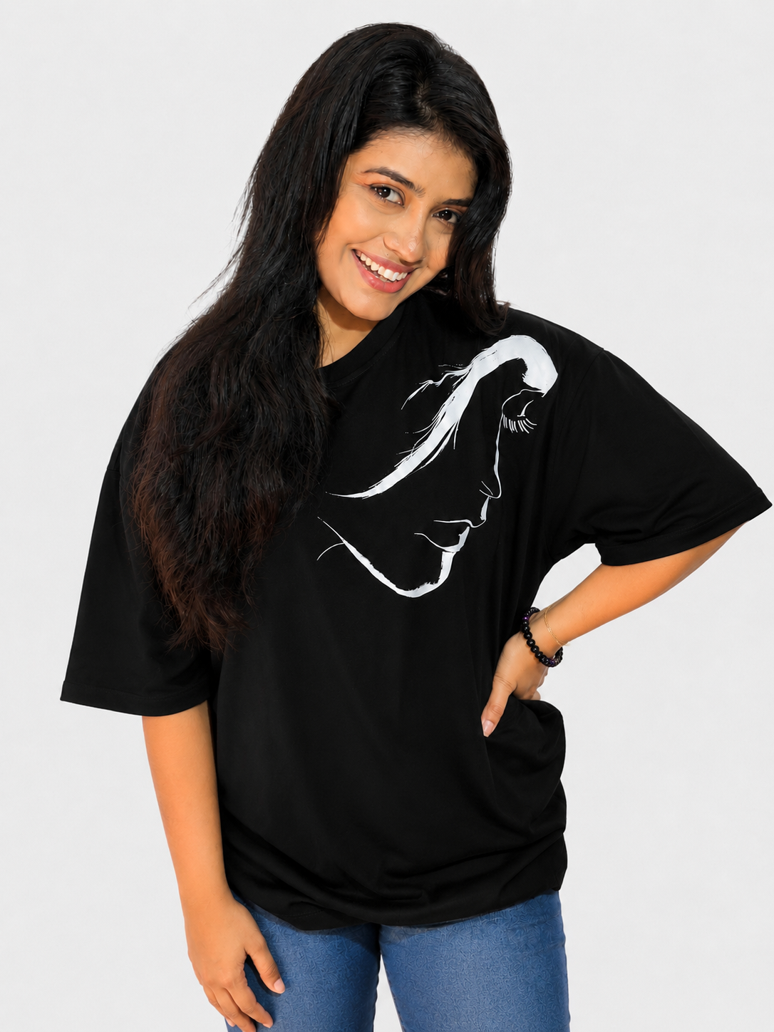 Shadow Face Unisex Oversized Tee