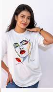 Fashion-forward portraits with bold Unisex Oversize graphic tee